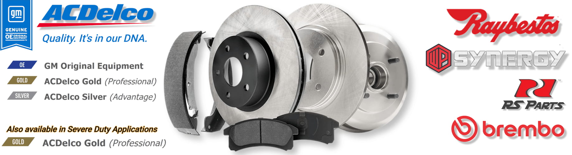 aftermarket auto parts from acdelco gm oe raybestos rs psrts brembo word parts synergy